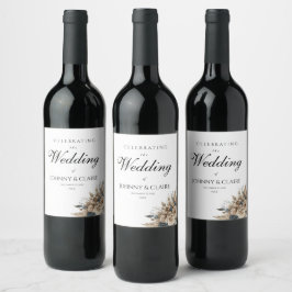 Rótulo De Garrafa De Cerveja Moderno Rótulo de Vinho com Letra Minimalista Simp