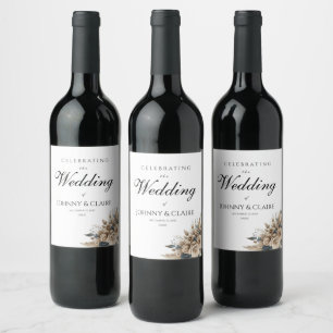 Rótulo De Garrafa De Cerveja Moderno Rótulo de Vinho com Letra Minimalista Simp