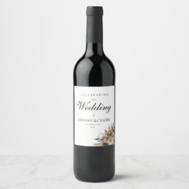 Rótulo De Garrafa De Cerveja Moderno Rótulo de Vinho com Letra Minimalista Simp