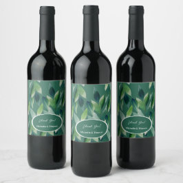 Rótulo De Garrafa De Cerveja Moderno Verde Boêmio Natureza