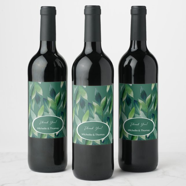Rótulo De Garrafa De Cerveja Moderno Verde Boêmio Natureza (Garrafas)