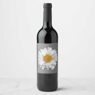 Rótulo De Garrafa De Cerveja Mole White Daisy em Casamento de Cinzas