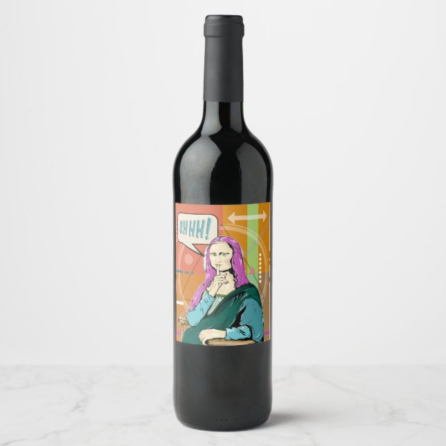 Rótulo De Garrafa De Cerveja Mona Lisa pop art (Frente)