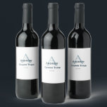 Rótulo De Garrafa De Cerveja monograma simples personalizado para equipe do noi<br><div class="desc">projeto</div>