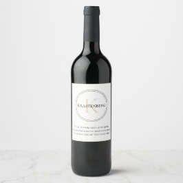 Rótulo De Garrafa De Cerveja Monograma Sofisticado de Nome de Família Branco Pe
