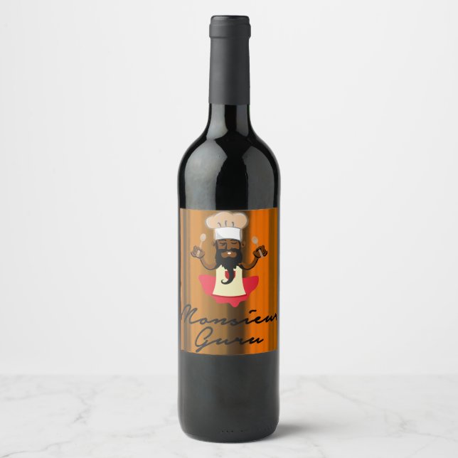 Rótulo De Garrafa De Cerveja Monsieur Guru (Frente)