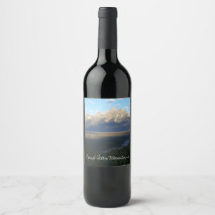 Rótulo De Garrafa De Cerveja Montanhas Jackson Hole (Parque Nacional Grand Teto