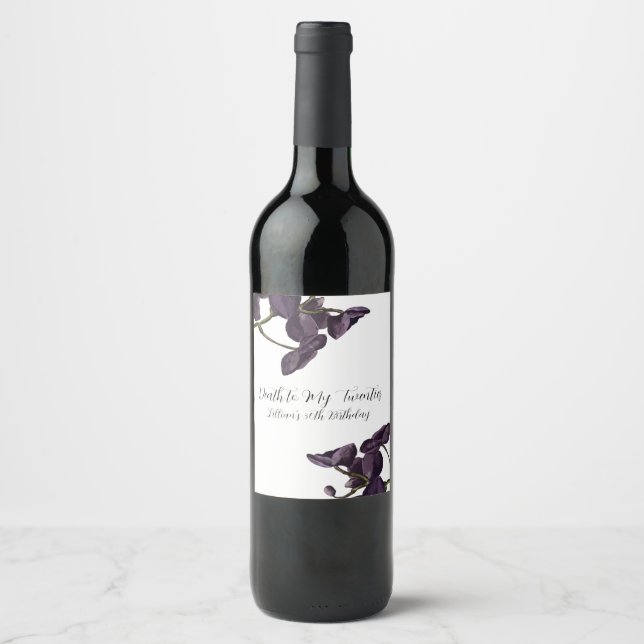 Rótulo De Garrafa De Cerveja Morte Floral Negra à Juventude (Frente)