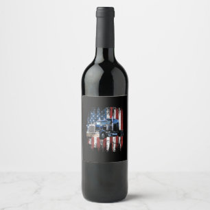 Rótulo De Garrafa De Cerveja Motorista De Caminhão De Sinalizador Americano Gi