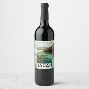 Rótulo De Garrafa De Cerveja Mt Fuji Japão Poster de viagens Vintage Art