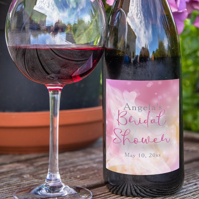 Rótulo De Garrafa De Cerveja Na moda Chic Sparkly Gown Chá de panela Trendy (Criador carregado)