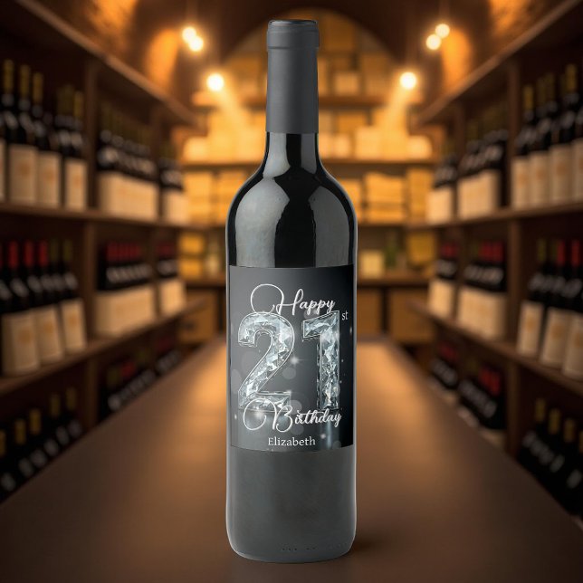 Rótulo De Garrafa De Cerveja Na moda com aniversário de 21 anos de esvaziamento (Criador carregado)