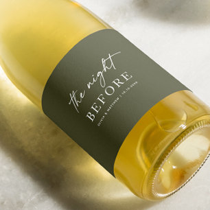 Rótulo De Garrafa De Cerveja Na noite anterior. Janto de ensaio do casamento ve