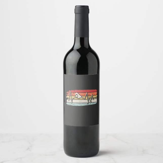 Rótulo De Garrafa De Cerveja Nadar Presente Nadador (Frente)