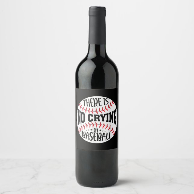 Rótulo De Garrafa De Cerveja Não Há Choro No Beisebol (Frente)