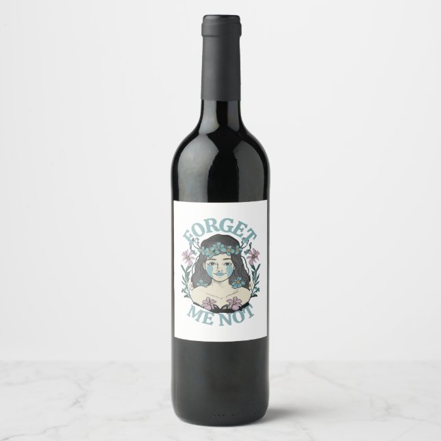 Rótulo De Garrafa De Cerveja Não Me Esqueças (Frente)