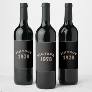 Rótulo De Garrafa De Cerveja Nascer em 1978 Vintage Classic