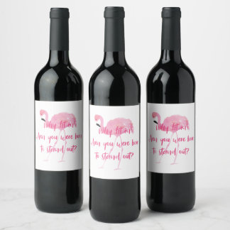 Rótulo De Garrafa De Cerveja Nascer para Stan Out Flamingo