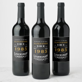Rótulo De Garrafa De Cerveja Nascer personalizado aniversário de 40 anos 1985 p