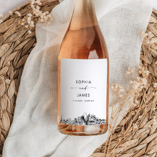 Rótulo De Garrafa De Cerveja Nashville Skyline