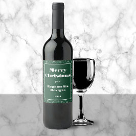 Rótulo De Garrafa De Cerveja Natal de Merry Corporativo Moderno