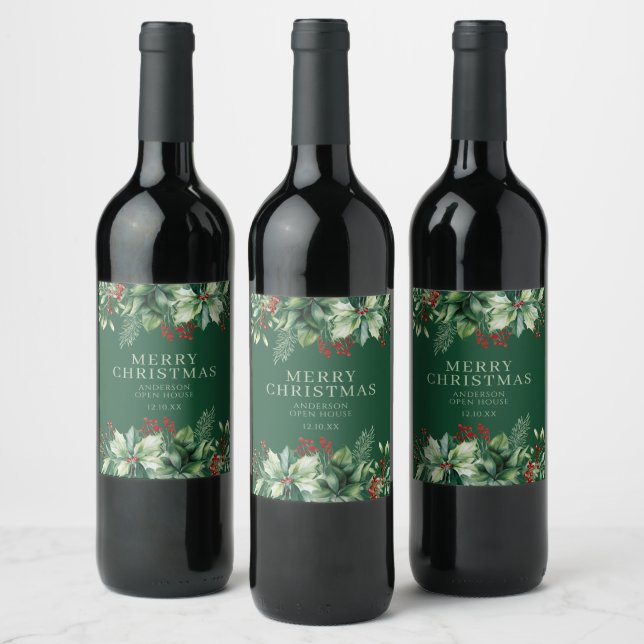 Rótulo De Garrafa De Cerveja Natal Elegante  (Garrafas)