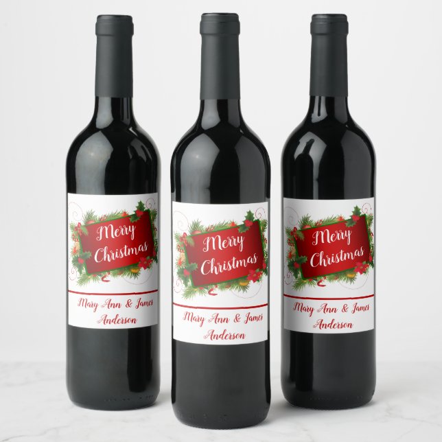 Rótulo De Garrafa De Cerveja Natal Personalizado Feliz (Garrafas)
