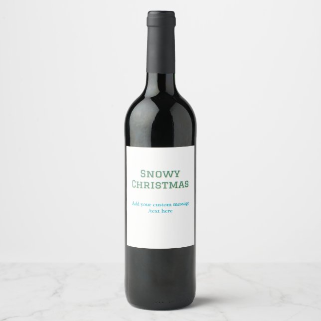 Rótulo De Garrafa De Cerveja Natal simples minimal verde feliz (Frente)