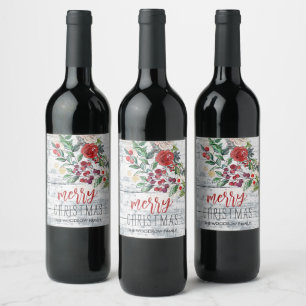 Rótulo De Garrafa De Cerveja Natalino Azevinho Rústico Madeira Feriado