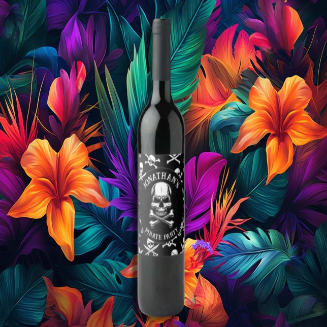 Rótulo De Garrafa De Cerveja Navio de Partido Pirata (Criador carregado)