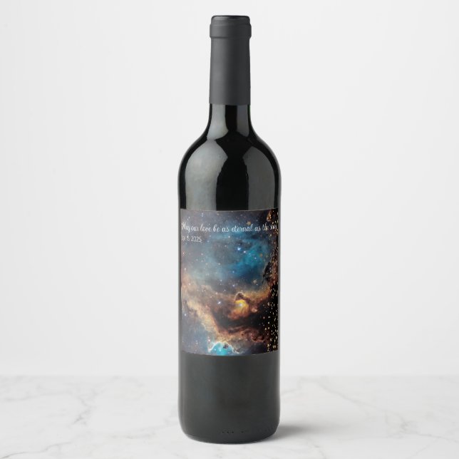 Rótulo De Garrafa De Cerveja Nebulosa da Nuvem Azul Rusty (Frente)