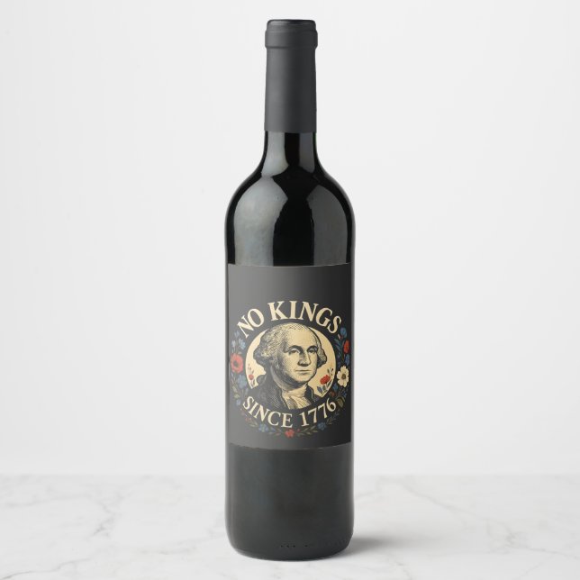 Rótulo De Garrafa De Cerveja Nenhum Rei Desde 1776 Protesto de Democracia Ameri (Frente)