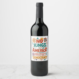 Rótulo De Garrafa De Cerveja Nenhum Rei Na América Democracia Americana