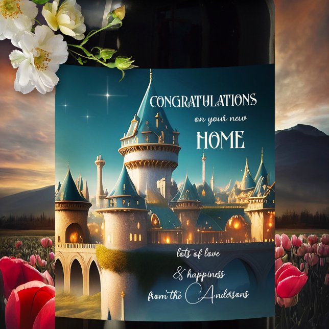 Rótulo De Garrafa De Cerveja New Home Castle Real Estate (Criador carregado)