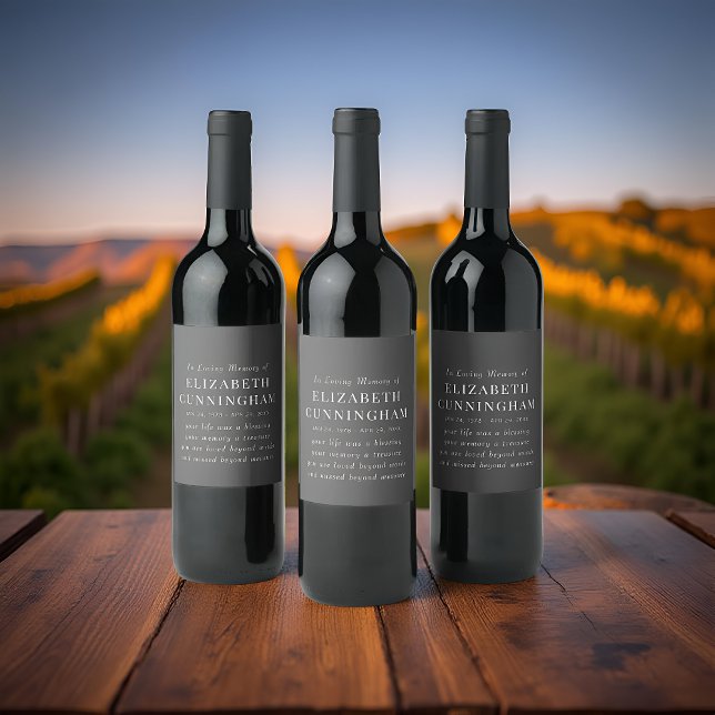 Rótulo De Garrafa De Cerveja No Loving Memory Memorial Modern Simple Cote (Criador carregado)