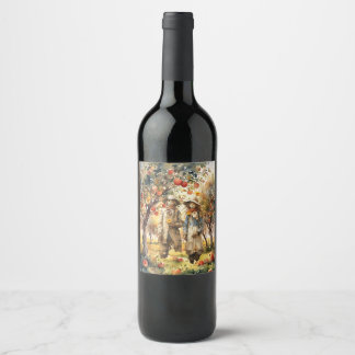 Rótulo De Garrafa De Cerveja No Pomar De Maçã