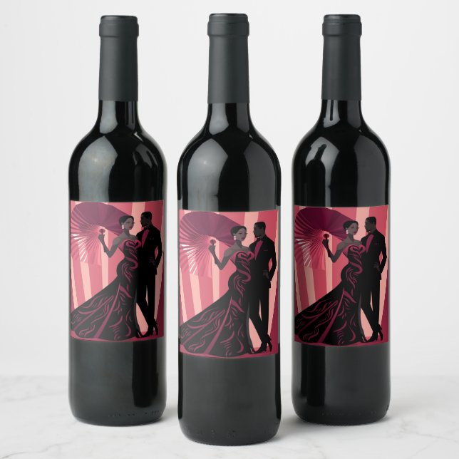 RÓTULO DE GARRAFA DE CERVEJA NOIR ELEGANCE-RED #1 (Garrafas)