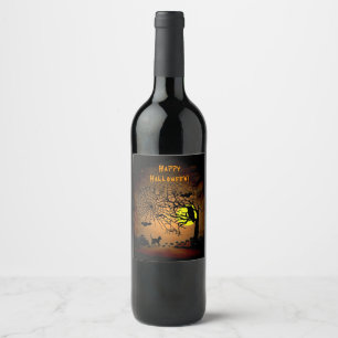 Rótulo De Garrafa De Cerveja Noite de Halloween, Feliz Halloween!