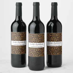 Rótulo De Garrafa De Cerveja Noiva Solteira Boujee Tendência Estampa de Leopard