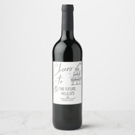 Rótulo De Garrafa De Cerveja Noivado, Saúde, Moderno, casamento