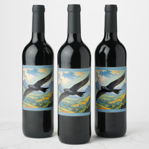 Rótulo De Garrafa De Cerveja Nômada misteriosa: Porta Colorida de Aves Swift