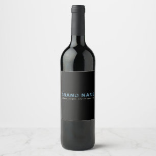 Rótulo De Garrafa De Cerveja Nome comercial Black Blue Artsy Grunge Cool