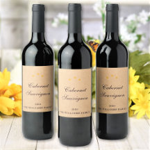Nome da Família de Vinho Variado Elegante e Ano