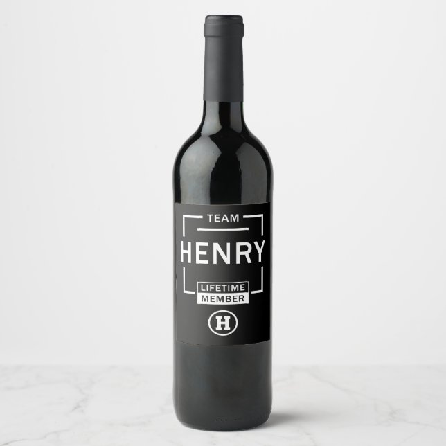 Rótulo De Garrafa De Cerveja Nome Henry (Frente)