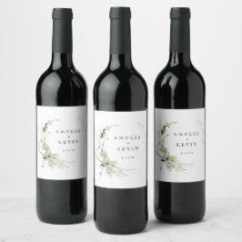 Rótulo De Garrafa De Cerveja Nomes Personalizados do Elegante Verde Terrestre