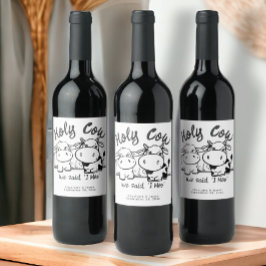 Rótulo De Garrafa De Cerveja Nós dissemos que eu tinha matado a vaca engraçada