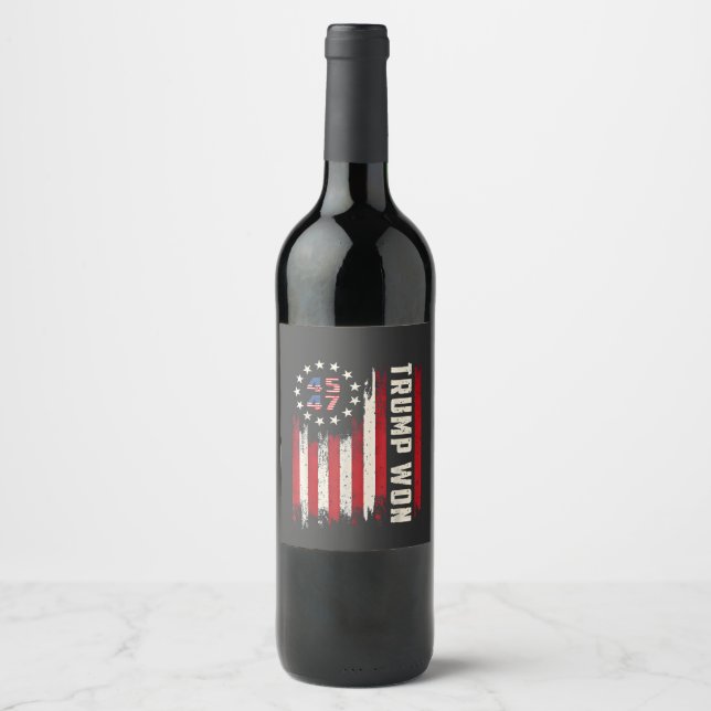 Rótulo De Garrafa De Cerveja Nós Ganhamos INAUGURAÇÃO DO TRUMP Bandeira America (Frente)