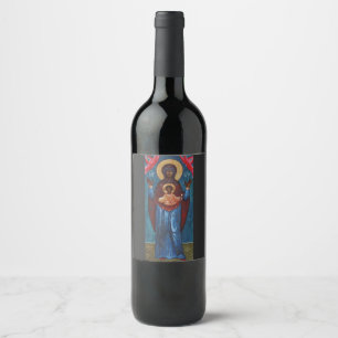 Rótulo De Garrafa De Cerveja Nossa Senhora do Sinal Impressão de Arte Luz Etern