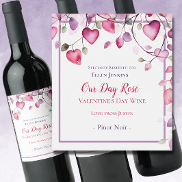 Rótulo De Garrafa De Cerveja Nosso Dia de os namorados Rosé Day