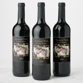 Rótulo De Garrafa De Cerveja Nosso Primeiro Modelo de Foto Elegante de Natal Pr